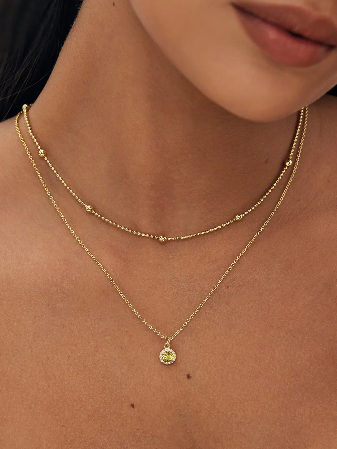 August Birthstone Necklace