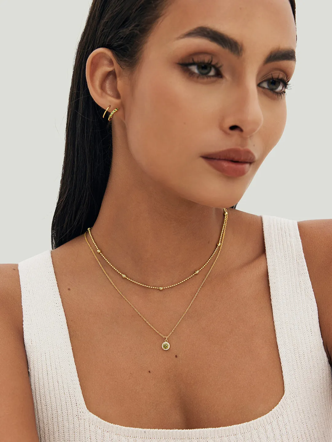 August Birthstone Necklace
