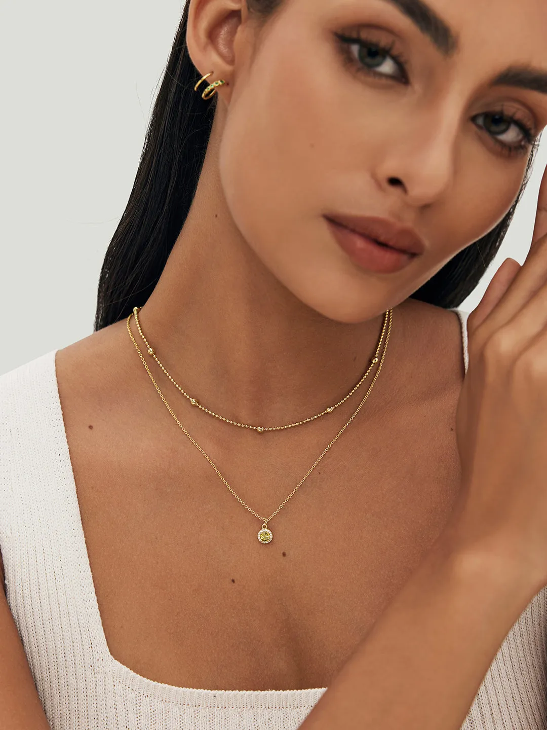 August Birthstone Necklace