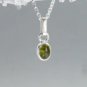 Candy - Green Peridot Silver Pendant