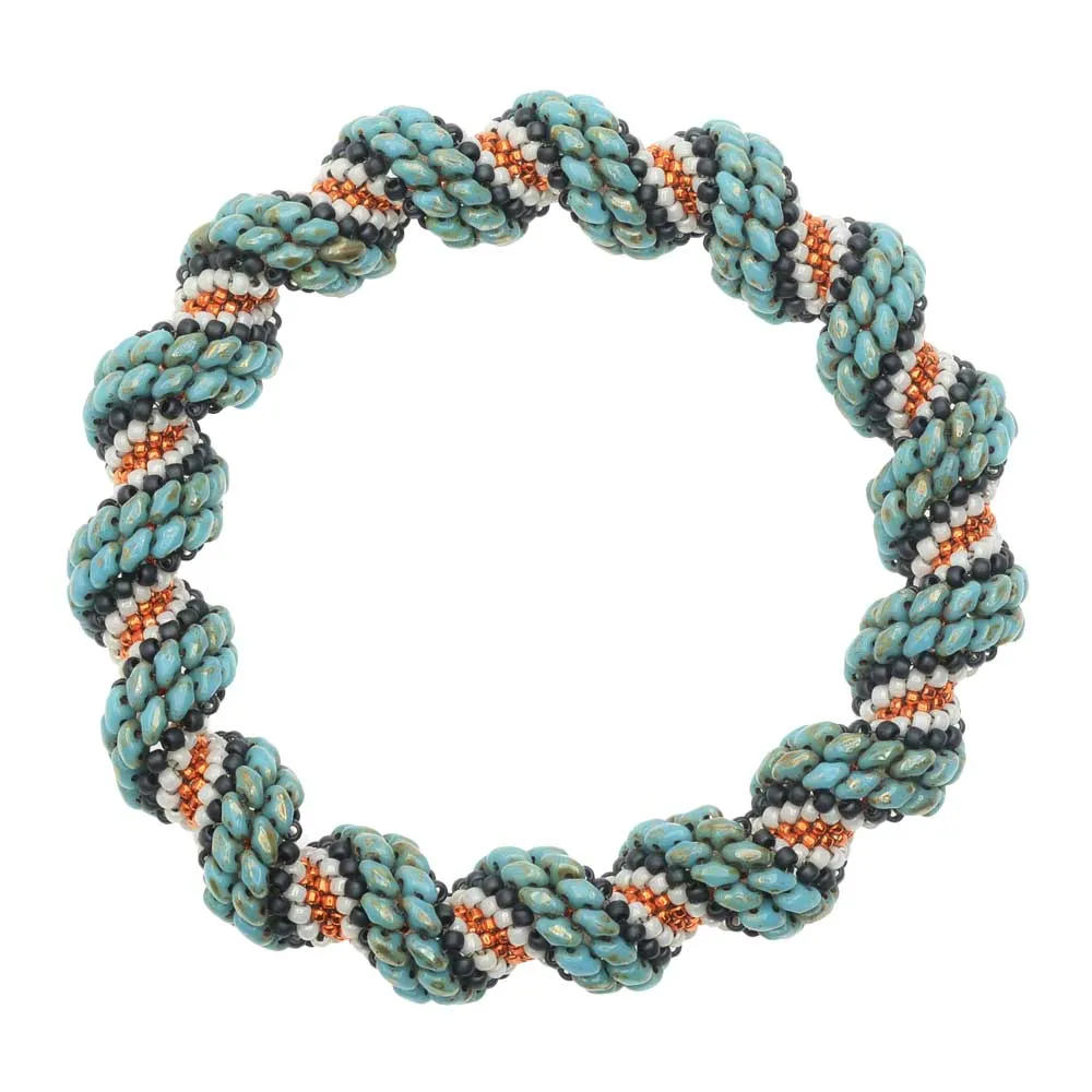 Cellini Spiral Bracelet in Santa Fe Sunset - Exclusive Beadaholique Jewelry Kit