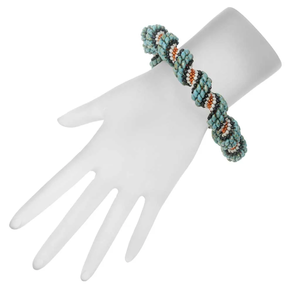 Cellini Spiral Bracelet in Santa Fe Sunset - Exclusive Beadaholique Jewelry Kit