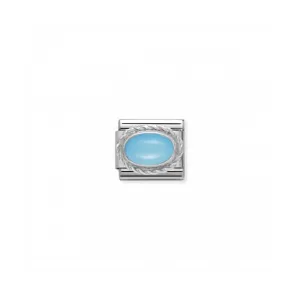 Classic December Birthstone Link - Silver/Turquoise - 030509/06