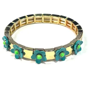 Flower Tile Bracelet Turquoise