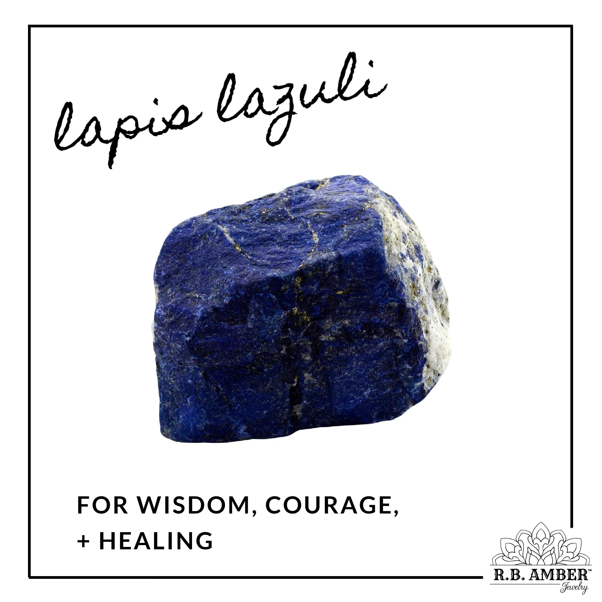 Kids | Lapis Lazuli   Raw Cognac Amber Necklace