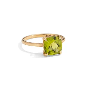 Mini Kara Ring, Peridot, 9kt Yellow Gold