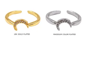 MP3981 Celestial Half Moon Ring CHOOSE COLOR BELOW