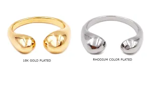 MP3990 Stackable Double Ball Open Ring CHOOSE COLOR BELOW