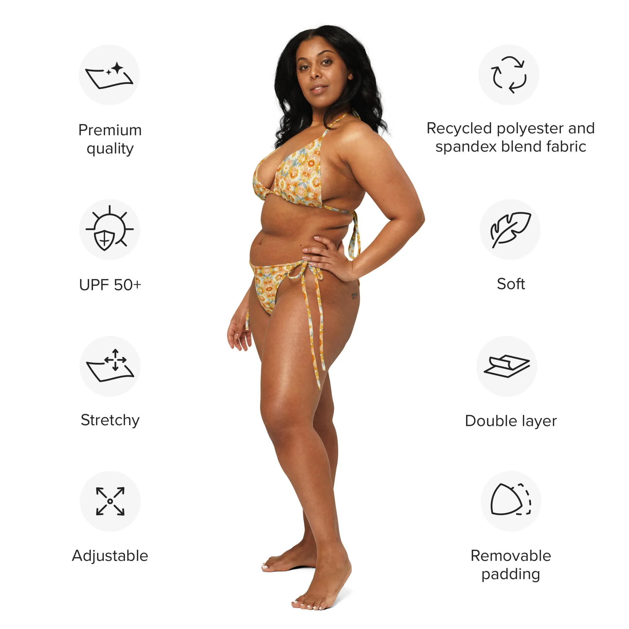 Recycled String Bikini Amber Waves