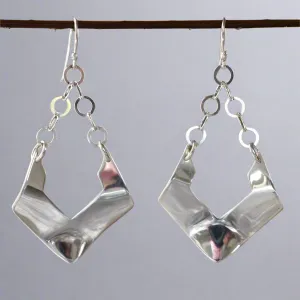 Saha - Greta Silver Earrings - Dangle