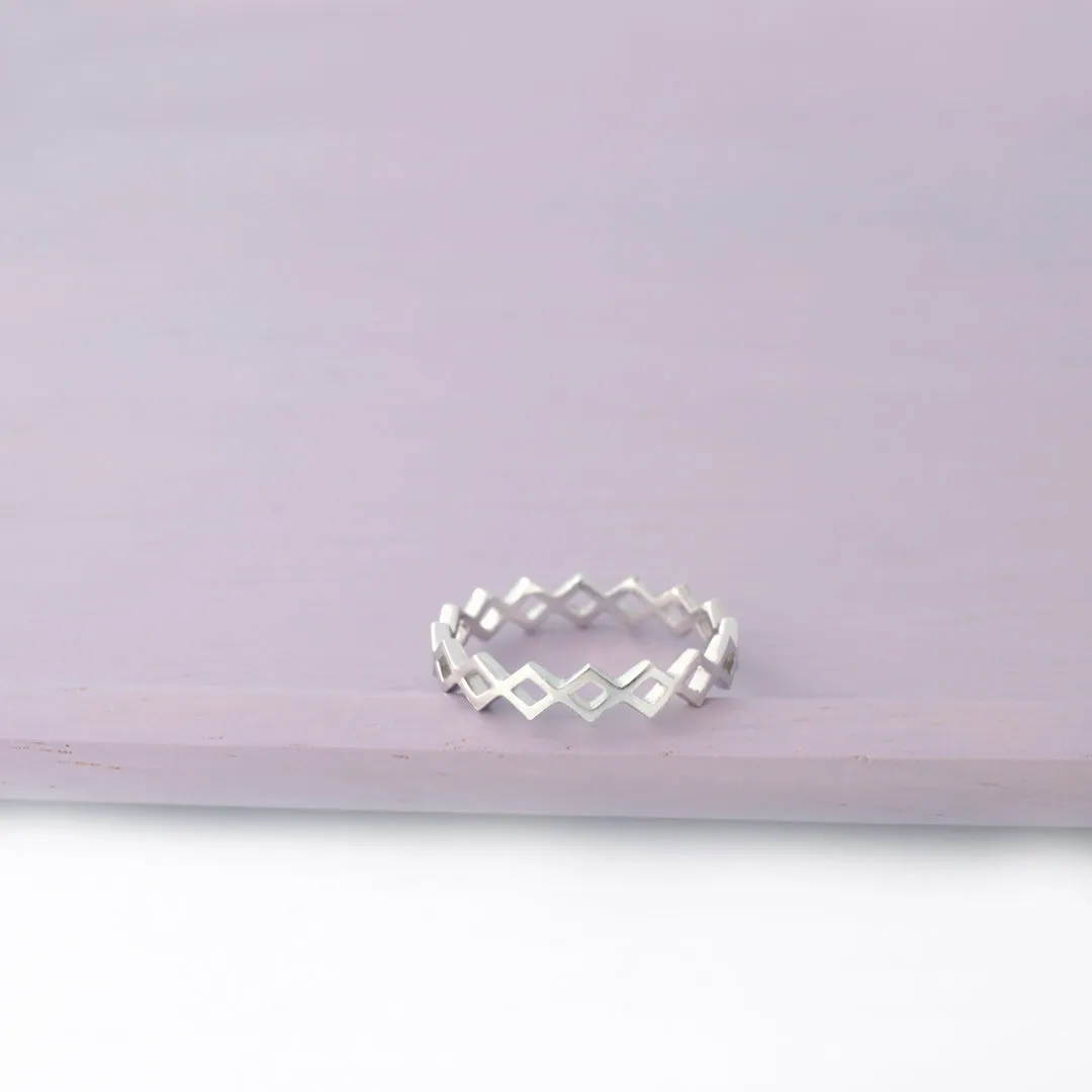 Stackable Chain Band- Sterling Silver