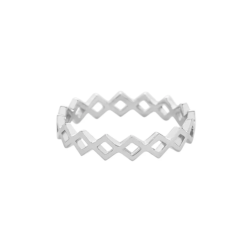 Stackable Chain Band- Sterling Silver