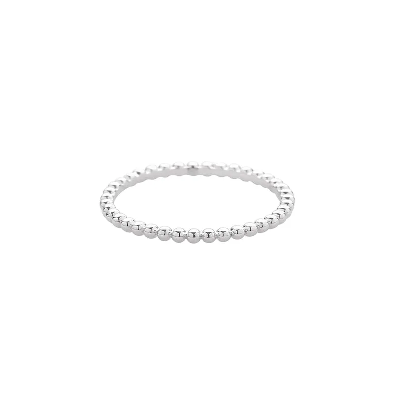 Thin Dots Ring- Sterling Silver