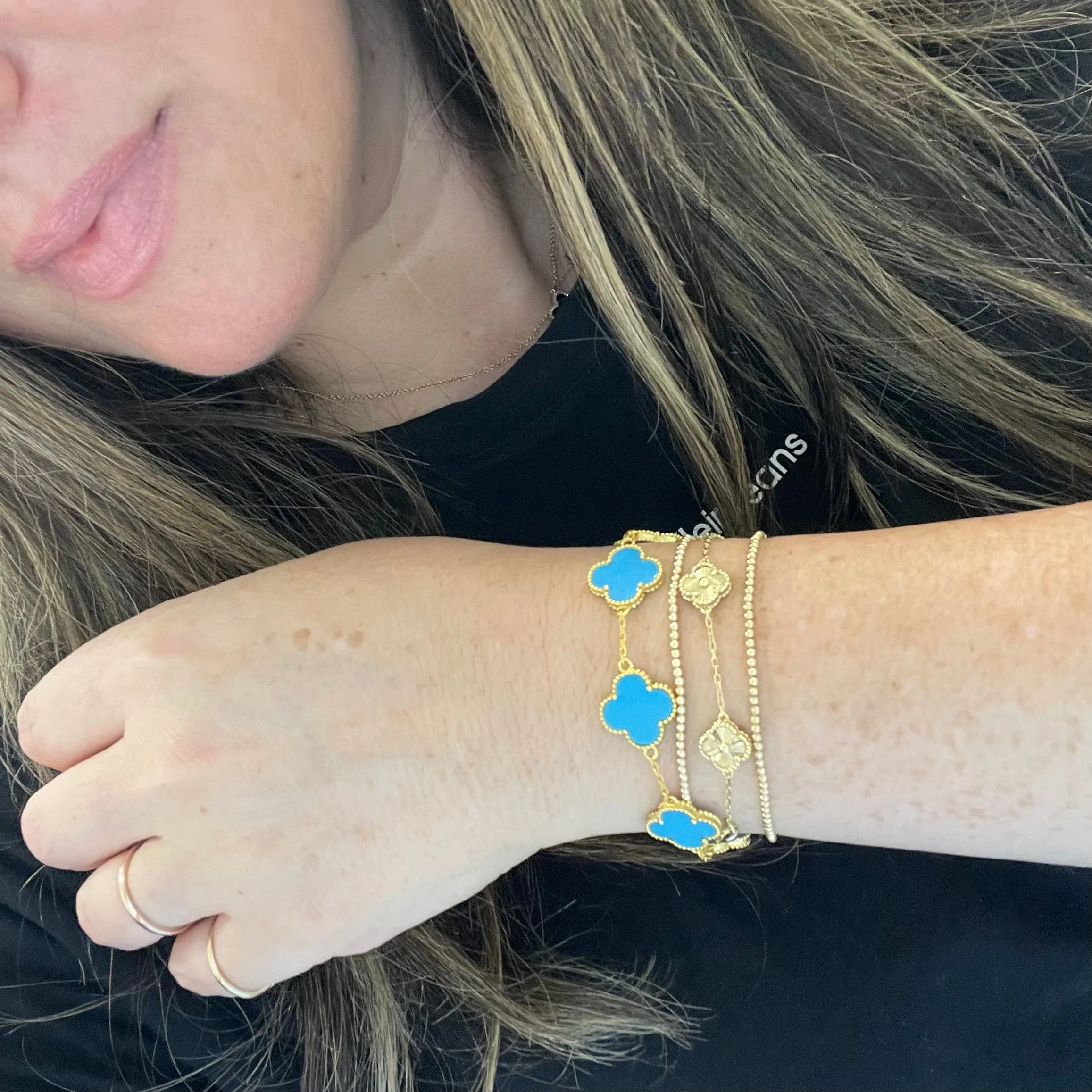 Turquoise Five Clover Bracelet