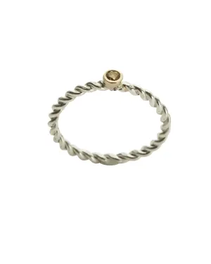 Twistie Ring, Champagne Diamond, 9kt Yellow Gold