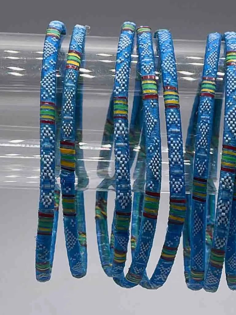Very Thin Finest Design Recycled Plastic Bracelet - Turquoise